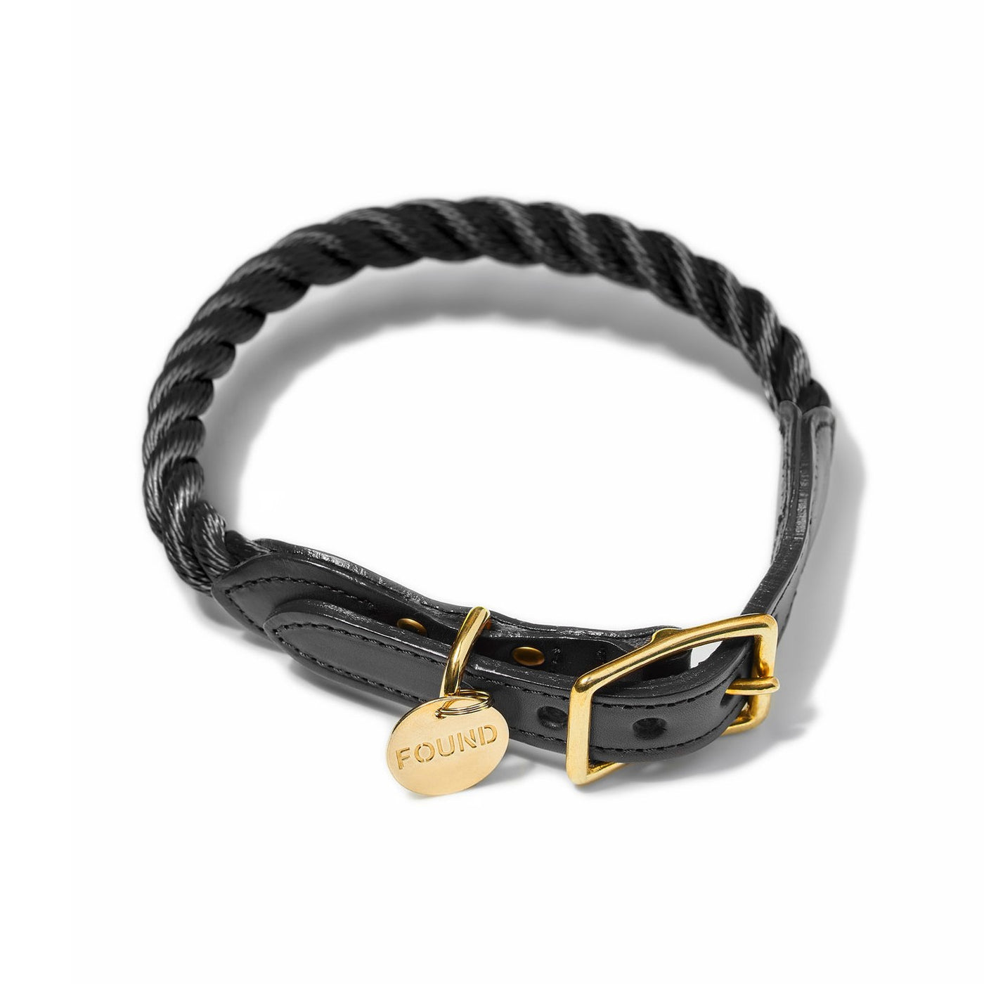 Extra Large Black Rope Dog Collar