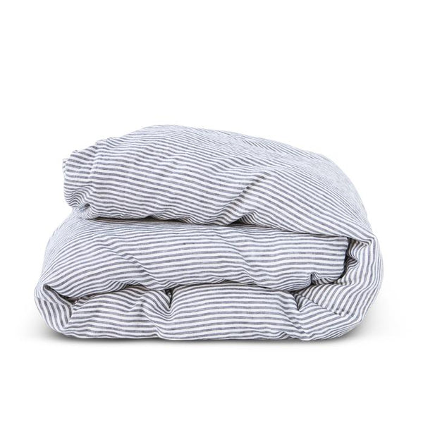 Charcoal Stripe Duvet Cover | Queen