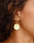 Hamimi | Brass Disc Earrings | Handmade