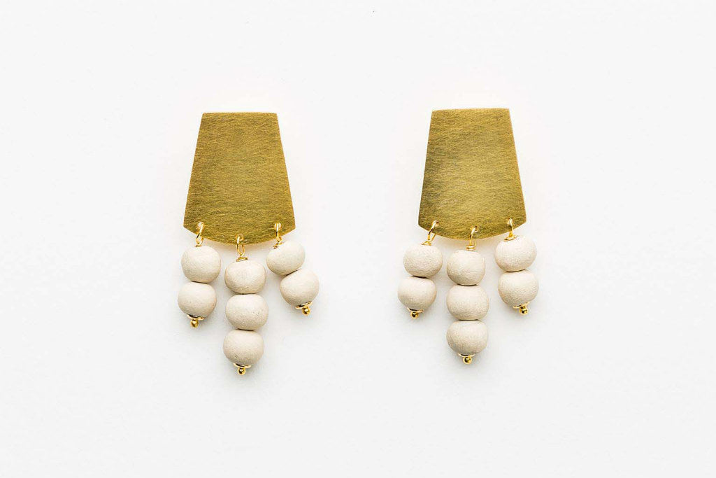 Kali Short Shield Earrings
