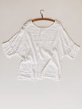 Riva Tee - Soft White Lithuanian Linen