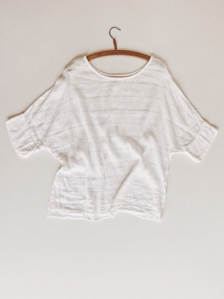 Riva Tee - Soft White Lithuanian Linen