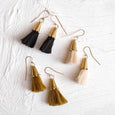 Beige Tassel Cone | Earrings