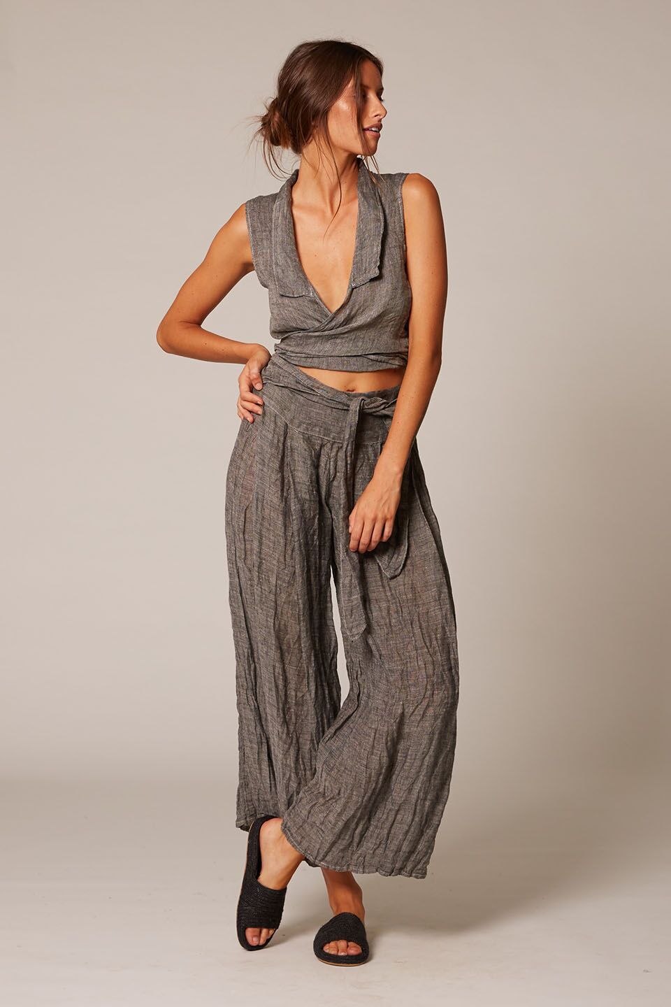 Bambi Linen Pant | Pepper