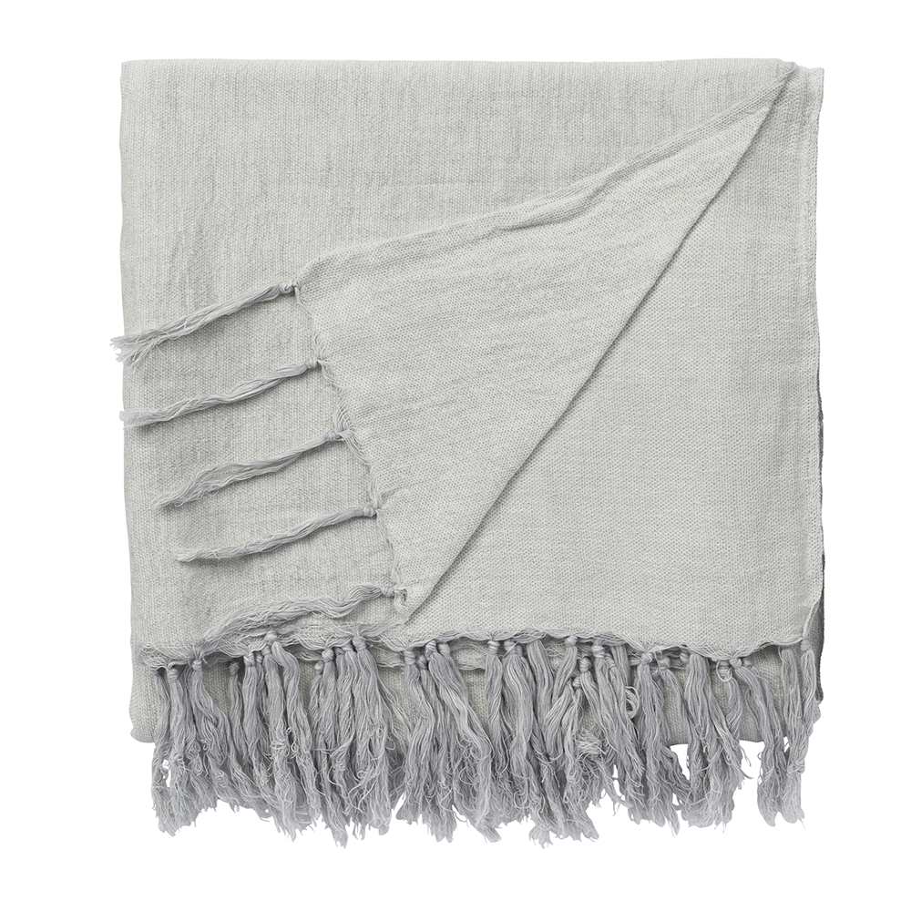 Isola Linen/Cotton Throw Rug in Cloud