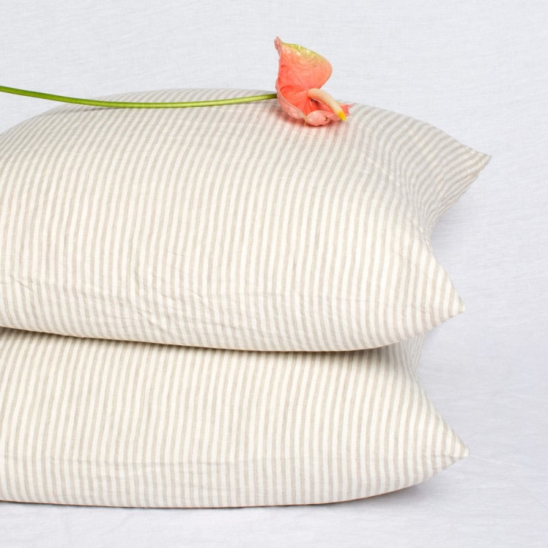 Natural Stripe Euro Cushions