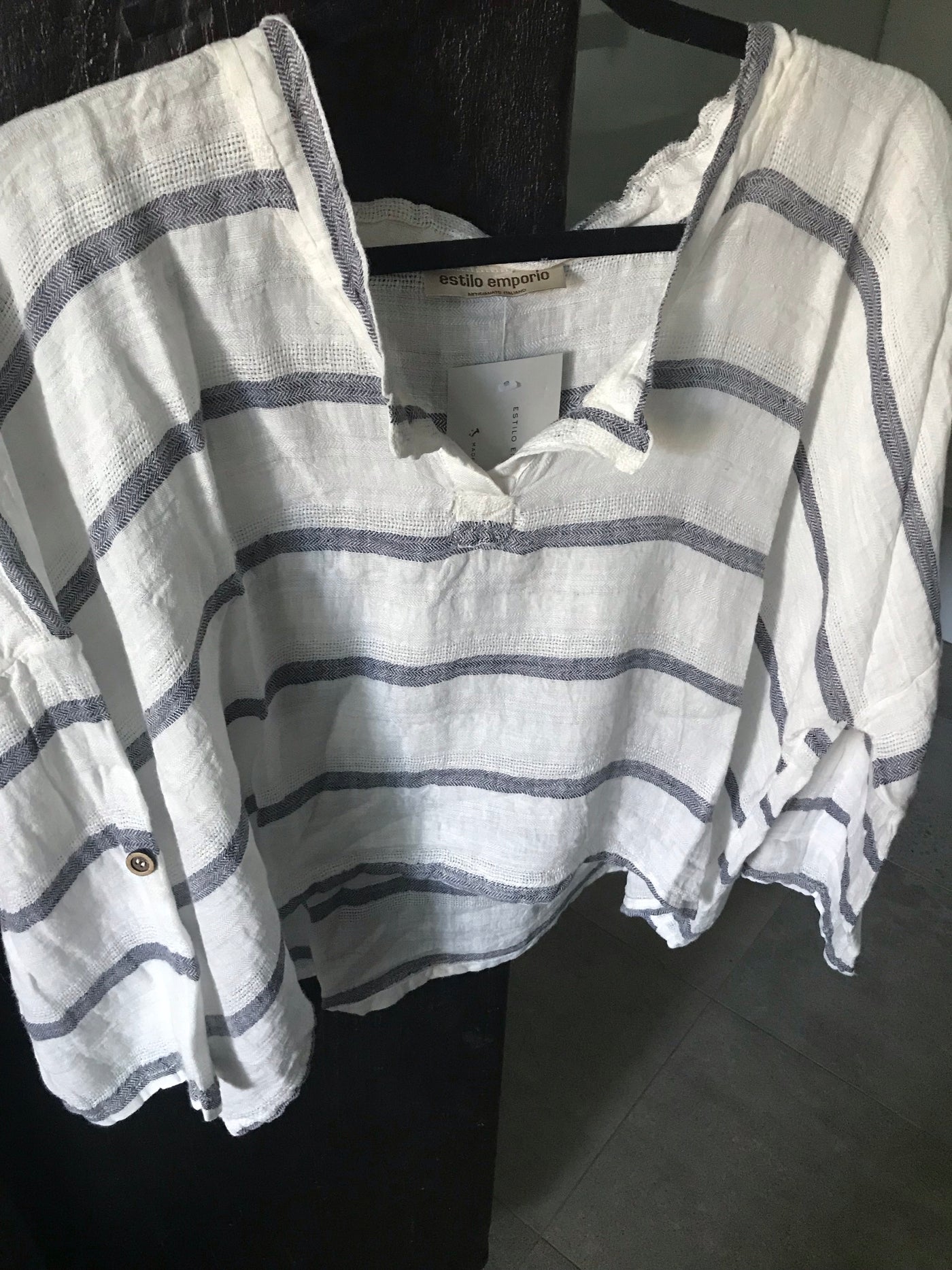 Estilo Emprio | Breeze Linen Top | Atlantic Stripe