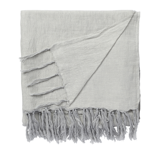 Isola Linen/Cotton Throw Rug in Cloud