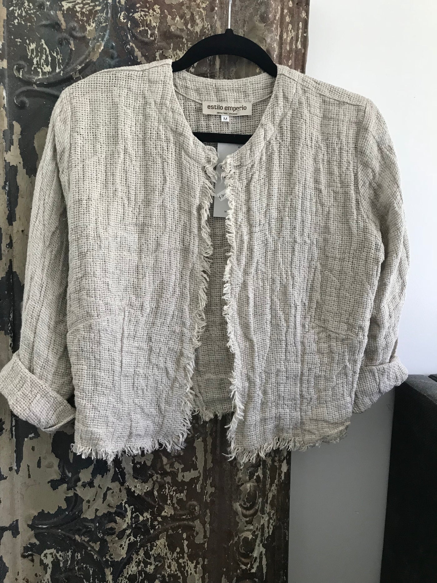 Estilo Emporio | Safar Linen Bolero Jacket | Natural