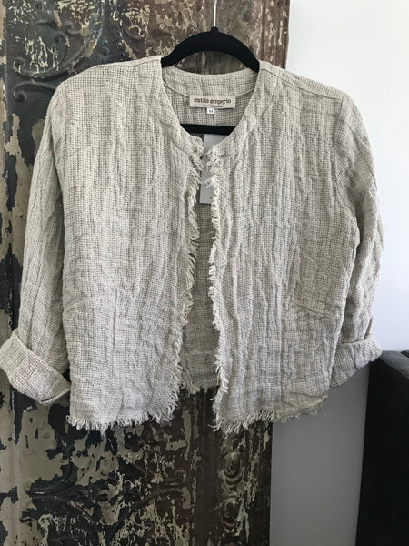 Estilo Emporio | Safar Linen Bolero Jacket | Natural