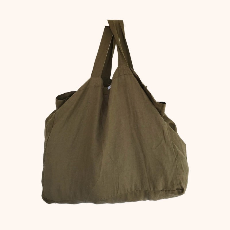 Linen Market Tote | Moss