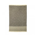 Jules Throw Blanket 130 x 220 Black Herringbone