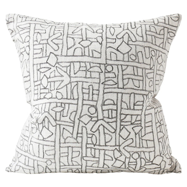 Zaire Dark Mud Linen Cushion