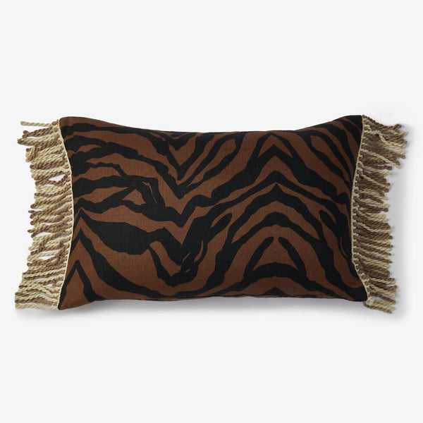 Zebra Tassel Cushion 60 x 40