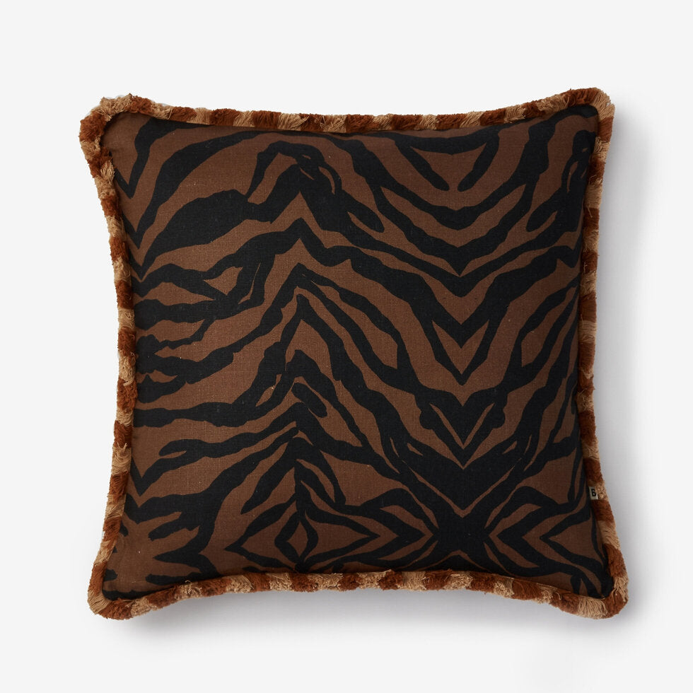 Zebra Chocolate 60cm Cushion