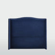 Blue Velvet Studded Bedhead - Queen