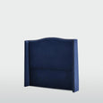 Blue Velvet Studded Bedhead - Queen