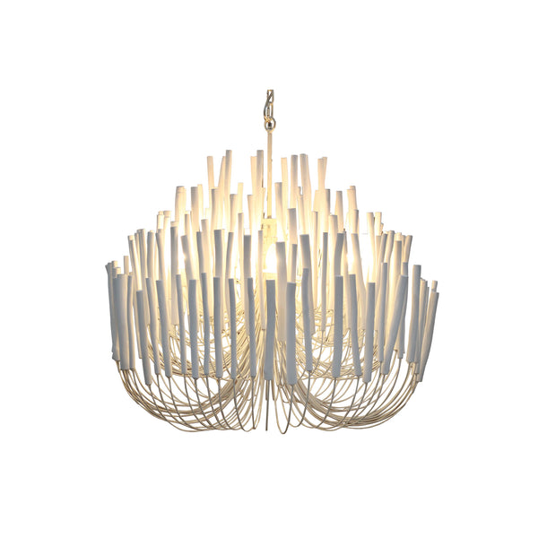 Grand Wood Candlestick Chandelier