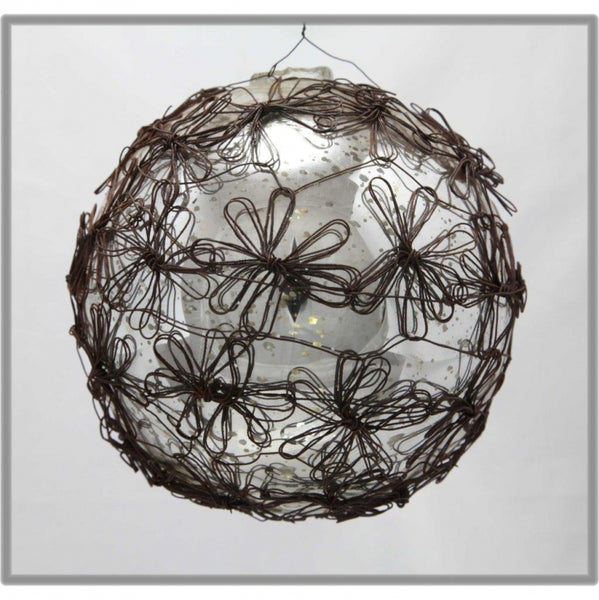 wire glass bauble ornament
