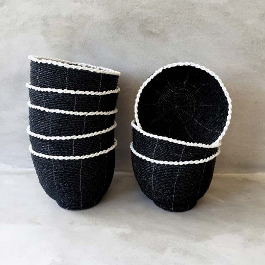 african black beaded collector bowls