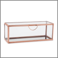 glass copper mirror shadow jewellery box