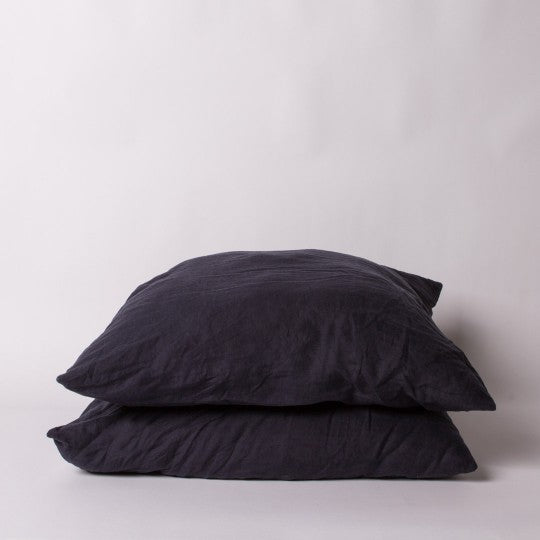 Luxe Linen Cushion Covers in Ink Navy - Set of 2