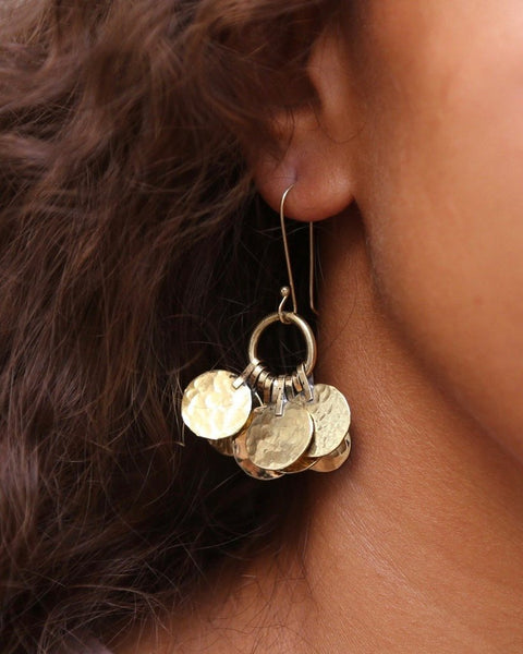 hamimi brass disc earrings moroccan