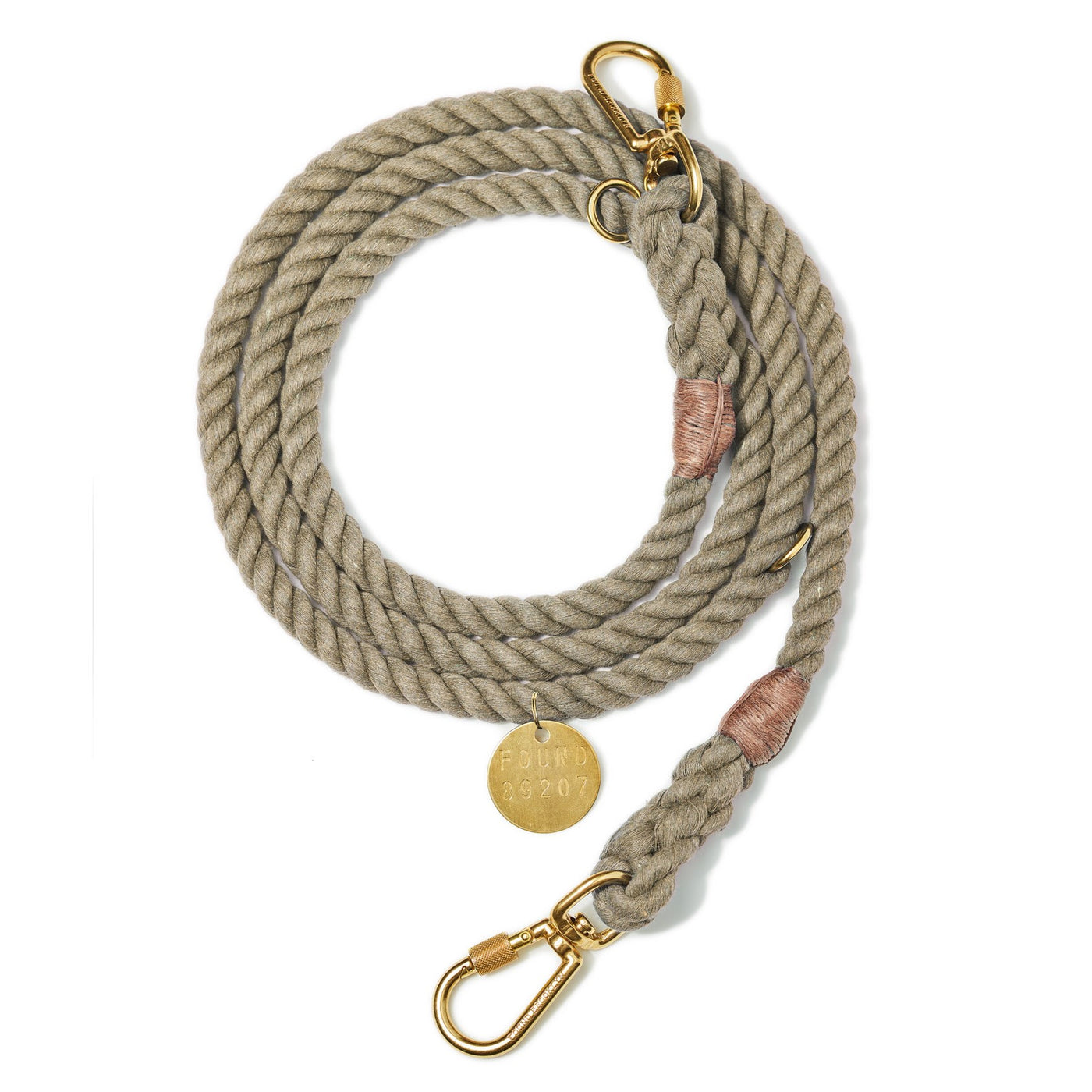 Tan Up-Cycled Rope Leash