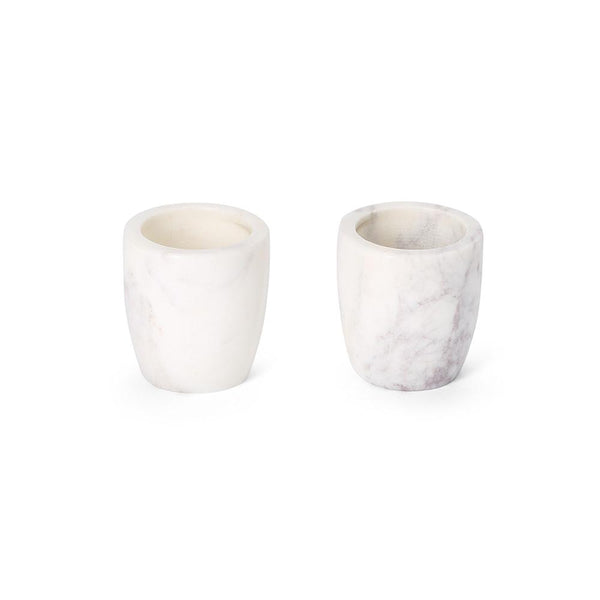 white marble egg cup votive