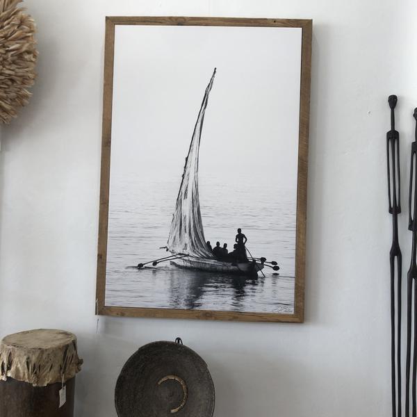 Mozambique Dhow Stretched Canvas 180x120 Framed