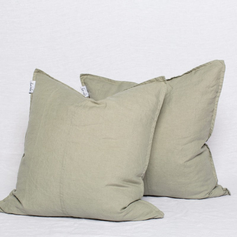 Linen Scatter Cushion Covers in Pumice - Set of 2