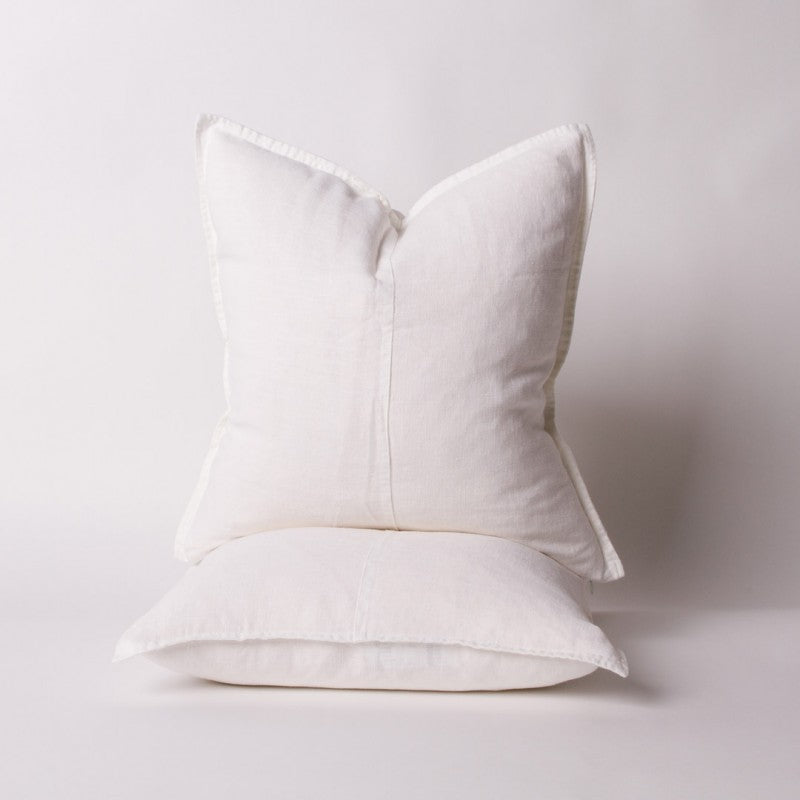 Linen Scatter Cushion Covers in White - Set of 2