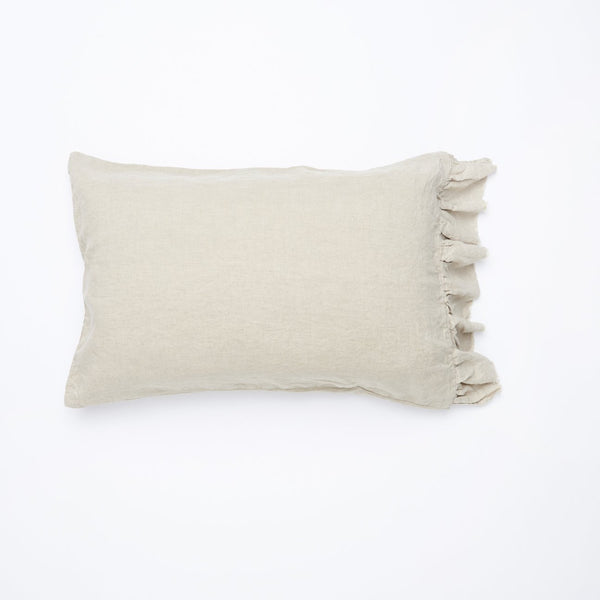 Society of Wanderers | Natural Ruffle Pillowcase Set