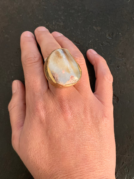 Designer ring pink stone